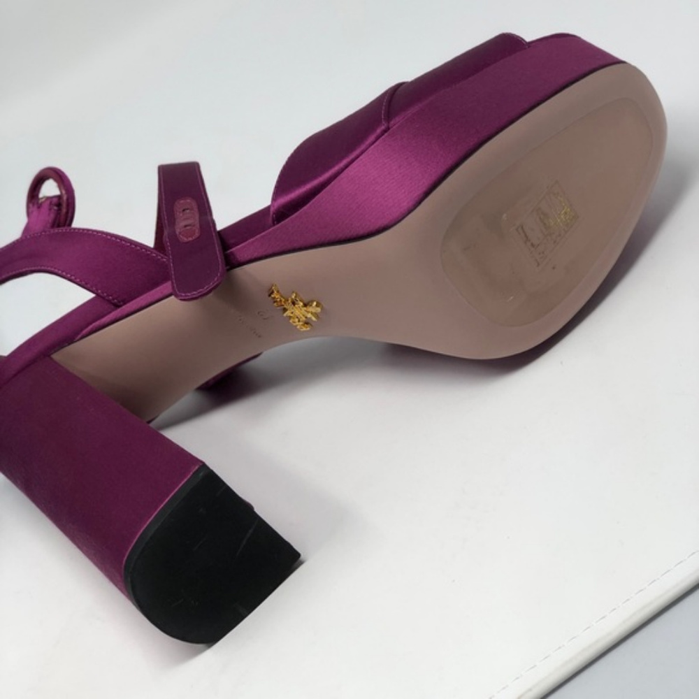 Prada Size 12B/42 Pink Calzature Donna Heels NWT - Picture 7 of 8